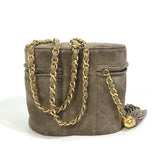 Chanel CCCC Mark Bag Vanity Type Chain Shoulder Bag Brown GoldHardware