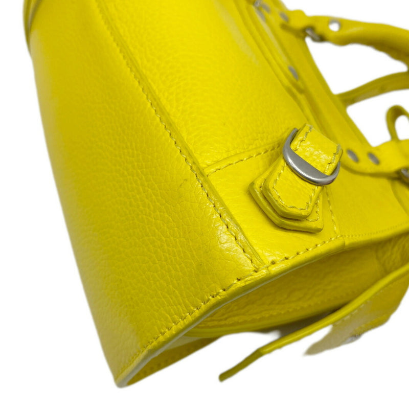 BALENCIAGA Neoclassic City Leather Yellow 638524 Shoulder Handbag Women's