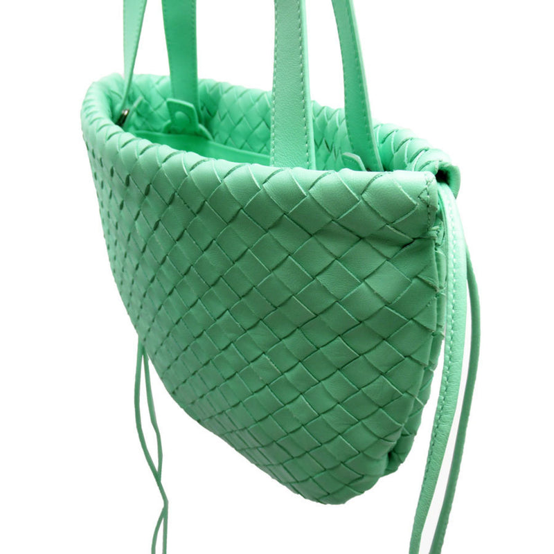 BOTTEGA VENETA Shoulder Bag Intrecciato Leather Light Green Women's w0455j