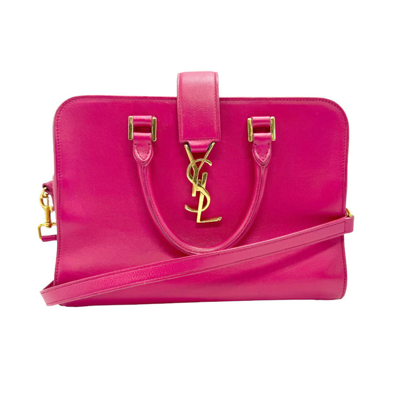 Saint Laurent SAINT LAURENT Handbag Shoulder Bag Baby Cabas Leather Pink Women's 372087 n0092