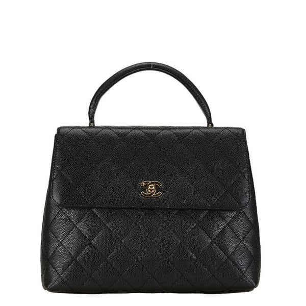 Chanel Matelasse Coco Mark Bag Black Caviar Skin Women's CHANEL