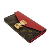 Louis Vuitton LOUIS VUITTON Long Wallet Portefeuille Pallas LV Flower S-Lock Flap Bi-Fold Monogram Cerise M58414 Women's