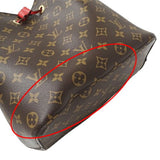 Louis Vuitton LOUIS VUITTON Bag Monogram Women's Shoulder 2way Neo Noe Coquelicot M44021 Brown Red Bucket