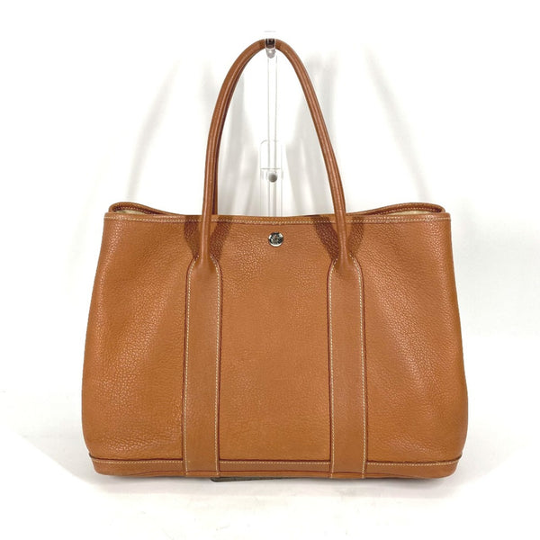 Hermes Shoulder Bag Hand Bag Tote Bag Gold Brown