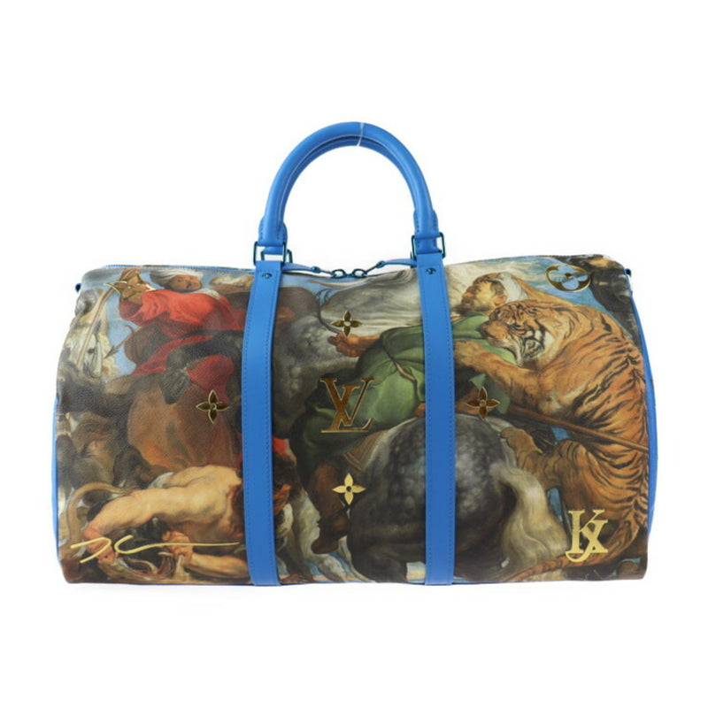 LOUIS VUITTON Louis Vuitton Keepall Bandouliere 50 Rubens Masters Collection Boston Bag M43344 PVC Leather Blue Multicolor Shoulder