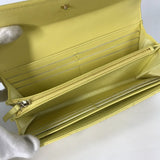 Chanel Long wallet Two fold Long Wallet yellow