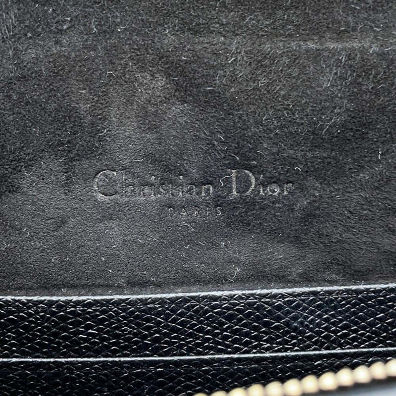 Christian Dior Body Bag Saddle Leather Waist Pouch Black