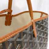 Goyard Tote Bag Saint Louis GM Brown f-20987 BAL 020101 Coated Canvas Chevroche Calfskin Linen Cotton GOYARD Black Unisex