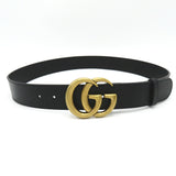 GUCCI GG Marmont leather belt Black leather 397660AAA5Z100095