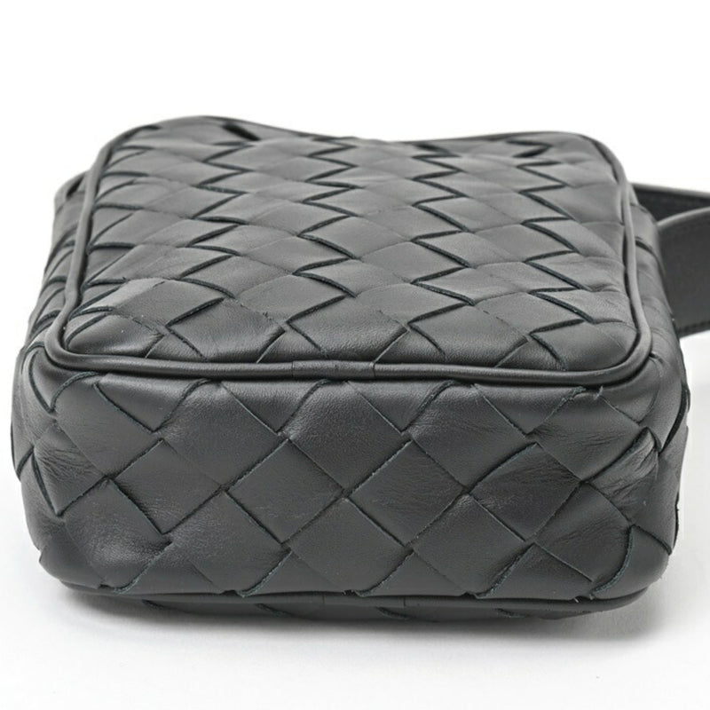 BOTTEGA VENETA Cassette Crossbody Bag 743214 Black E-155645