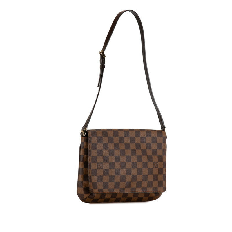 Louis Vuitton Damier Musette Tango Shoulder Bag N51301 Brown PVC Leather Women's LOUIS VUITTON