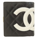 CHANEL Cambon Line Bi-fold Wallet Calfskin Women's