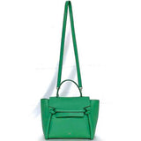 Celine 2-way bag belt green 189153 shoulder calf leather CELINE handbag flap ladies