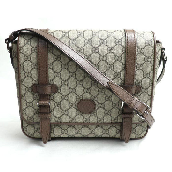 GUCCI GG Supreme Shoulder Bag Brown 658542 Men's