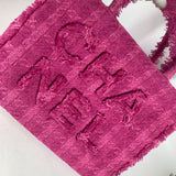 CHANEL AS0976 Large Shoulder Bag Tote Tweed Women's Pink