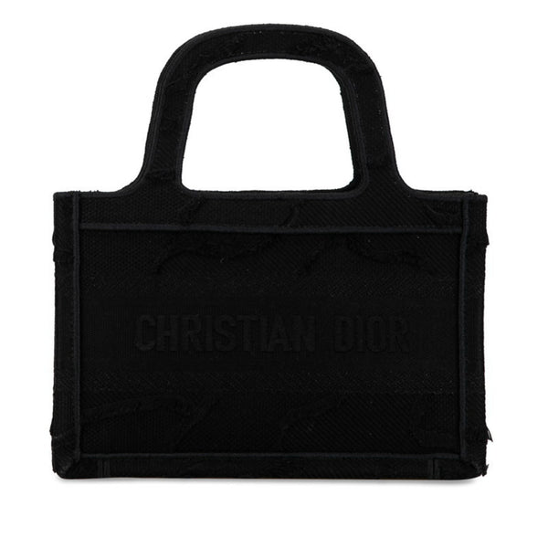 Christian Dior Dior Book Tote Bag Handbag Black Canvas Women's