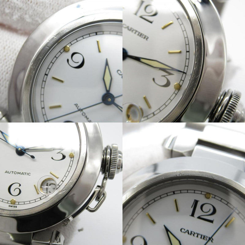 Cartier Pasha C Watch Stainless Steel Men's Women's White W31015M7