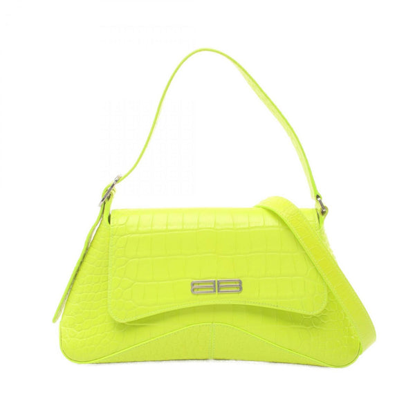 BALENCIAGA Shoulder Bag Leather Women's Green 695648