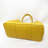 HERMES Garden Party PM Jaune Ambre Tote Bag Yellow Jaune ambre Country leather leather