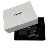 CHANEL Coco Mark Billfold Tri-fold Wallet Black Women's