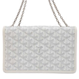 Goyard Chain Shoulder Bag Alexandre Trois Leather GOYARD White