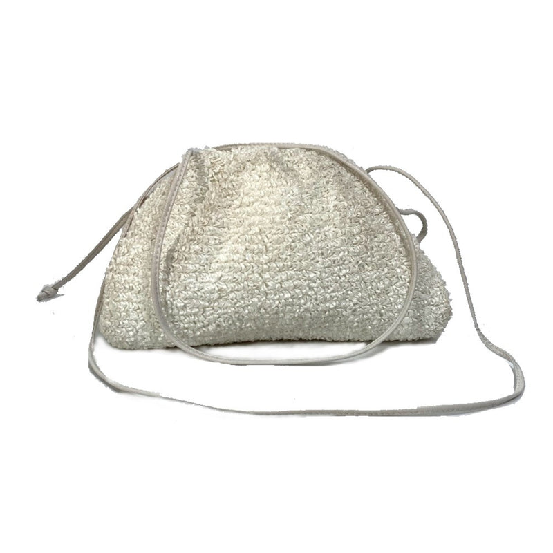 BOTTEGA VENETA 585852 Kisslock Bag Crossbody Pochette Shoulder Bag White