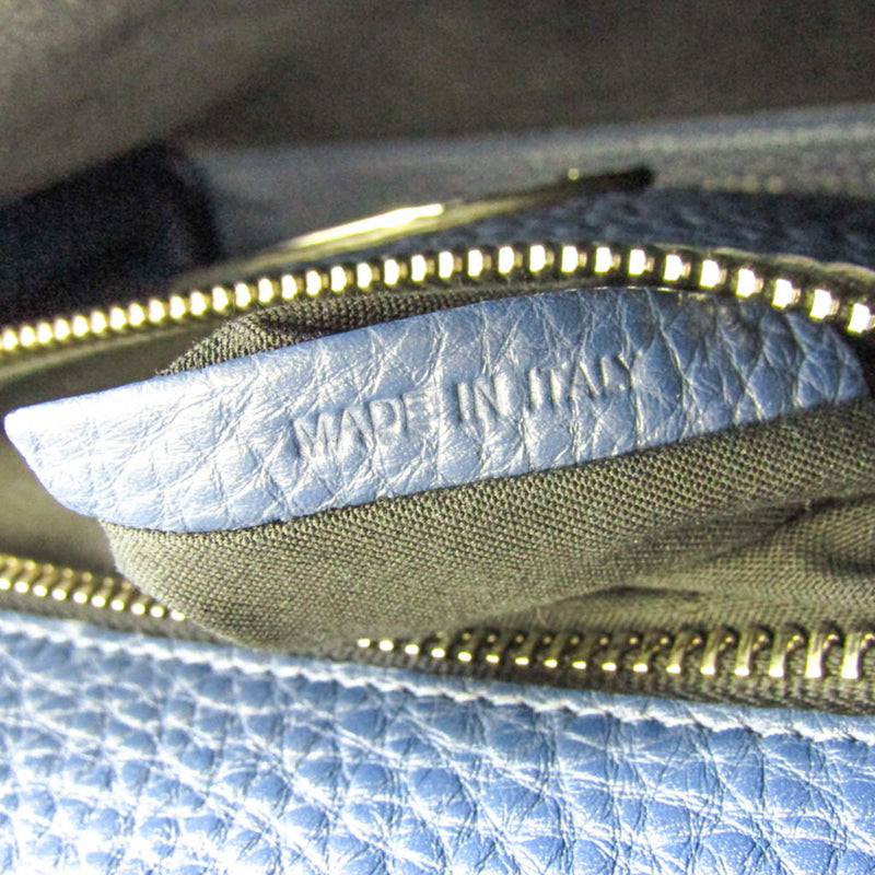 Fendi Selleria Peekaboo Fit 7VA406 Men's Leather Briefcase,Shoulder Bag Navy