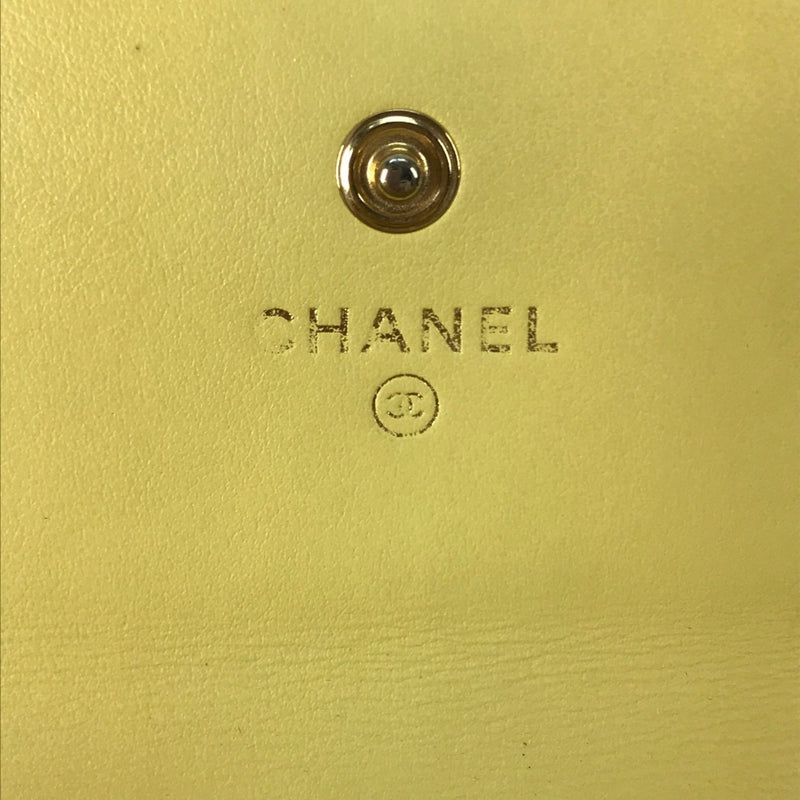 Chanel Long wallet Two fold Long Wallet yellow