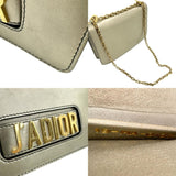 Christian Dior Shoulder Bag J'A DIOR Leather Metal Gold Women's z1069