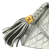 Chanel Quilted Matelasse Bag Chain Pochette Shoulder Bag Silver x GoldHardware