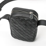 BOTTEGA VENETA Cassette Crossbody Bag 743214 Black E-155645