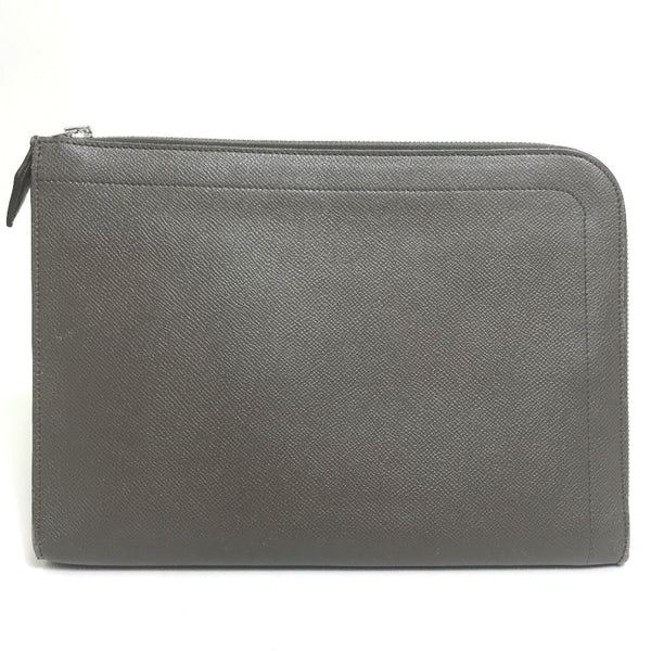 Hermes L-shaped fastener Bag Cluch Bag Clutch bag Etoupe Gray Based SilverHardware