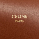 Celine Triomphe Mobile Case Shoulder Bag White Tan PVC Leather Women's CELINE