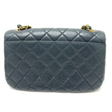 Chanel Quilted Vintage Chain Bag Shoulder Bag Tote Bag Navy GoldHardware