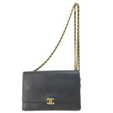 Chanel Chain Wallet Coco Mark Long Caviar Skin Women's CHANEL