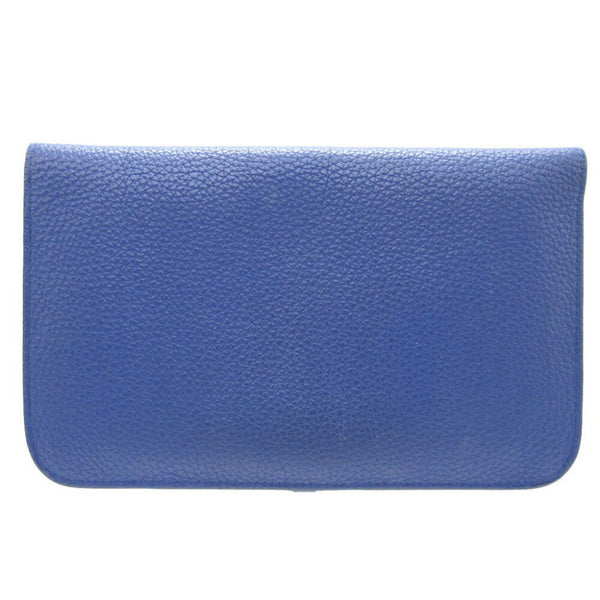 Hermes Dogon GM T stamp (made in 2015) Togo Blue Electric Wallet 0107HERMES 6B0107III6