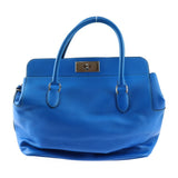 HERMES Toolbox 33 Handbag Vaux Swift Blue Hydra Shoulder Bag Boston Turnlock