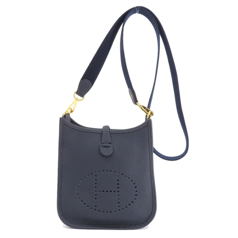 Hermes Evelyn TPM Blue Nuit Shoulder Bag Taurillon Women's