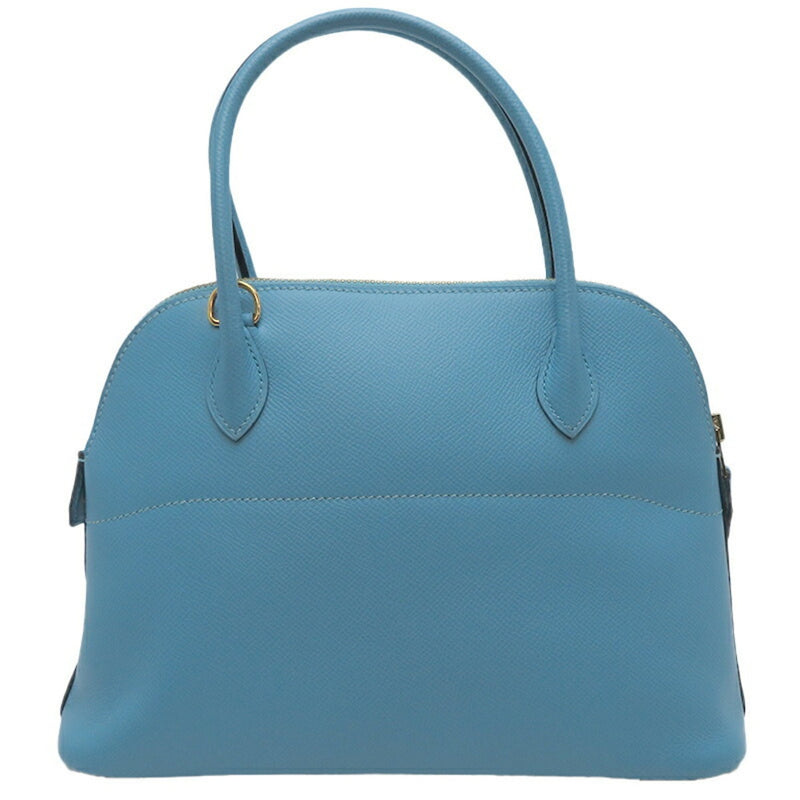 Hermes Bolide Women's Epsom Leather Handbag Blue