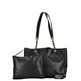 Chanel Triple Coco Mark Chain Shoulder Bag Tote Black Gold Caviar Skin Women's CHANEL