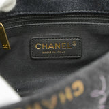 Chanel Matelasse Small Flap Chain Shoulder Bag Denim Black AS3134