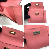 Hermes Wallet Kelly Pocket Compact Pink Wallet/Coin Case Coin Purse Women's Epsom Leather HERMES