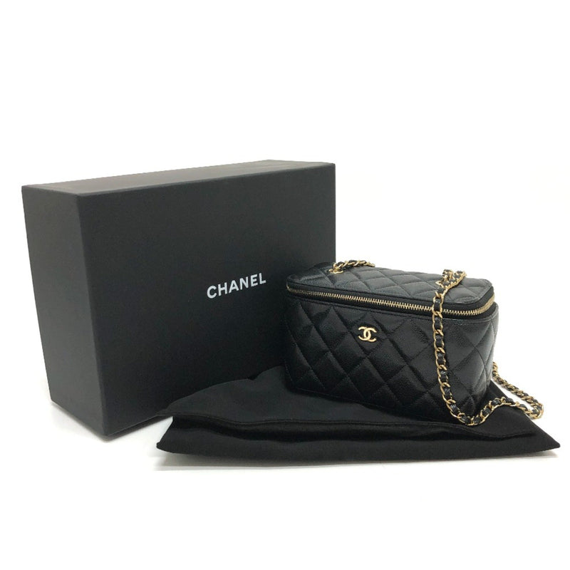 Chanel AP1341 Timeless classic line Single Chain Crossbody Shoulder Bag Black GoldHardware