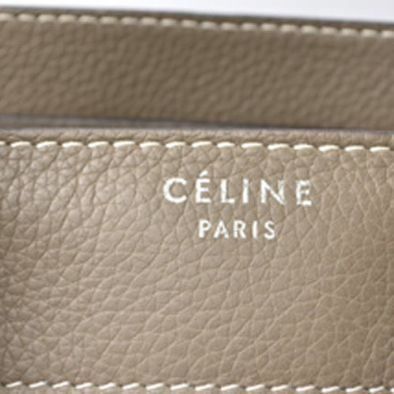 CELINE Handbag Bag Micro Shopper Luggage Greige