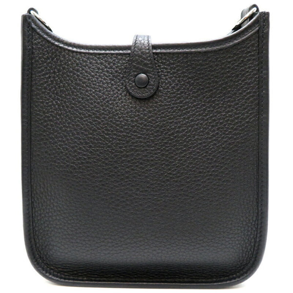 Hermes U Stamp () Evelyn TPM Women's Shoulder Bag Taurillon Clemence Noir (Black)