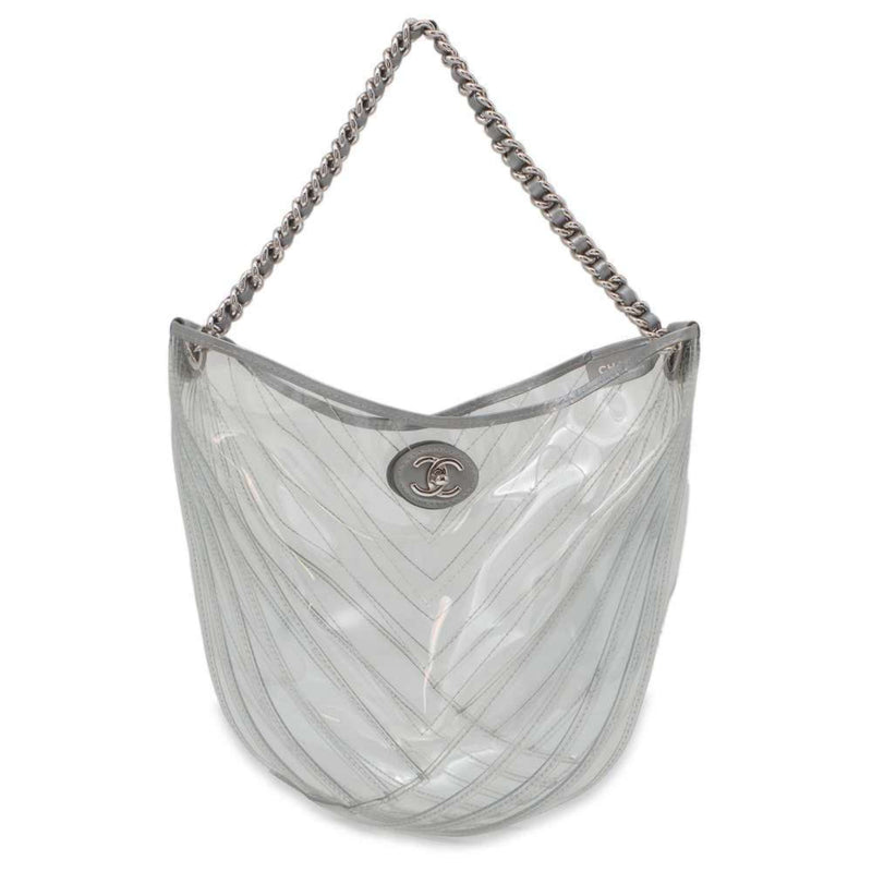 Chanel Chain Shoulder Bag Clear Coco Mark Vinyl CHANEL