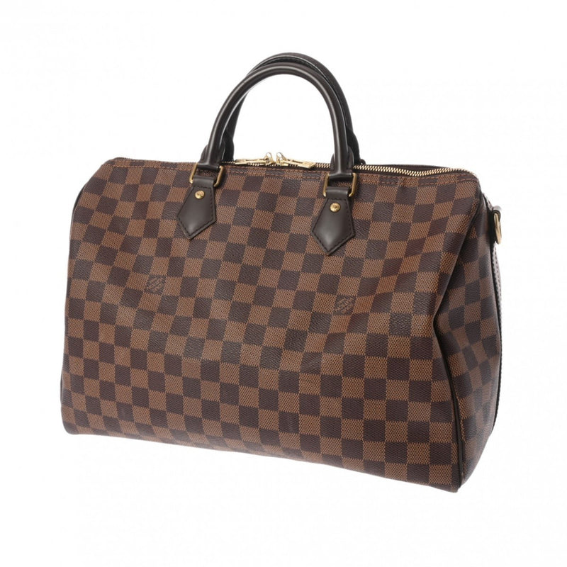 LOUIS VUITTON Damier Speedy Bandouliere 35 Brown N41182 Women's Canvas Handbag