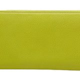 HERMES Hermes Azap Long Silk In Epson Souffle Yellow Q Stamp 2013 Wallet Accessory Ladies Men