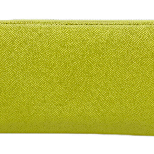 HERMES Hermes Azap Long Silk In Epson Souffle Yellow Q Stamp 2013 Wallet Accessory Ladies Men