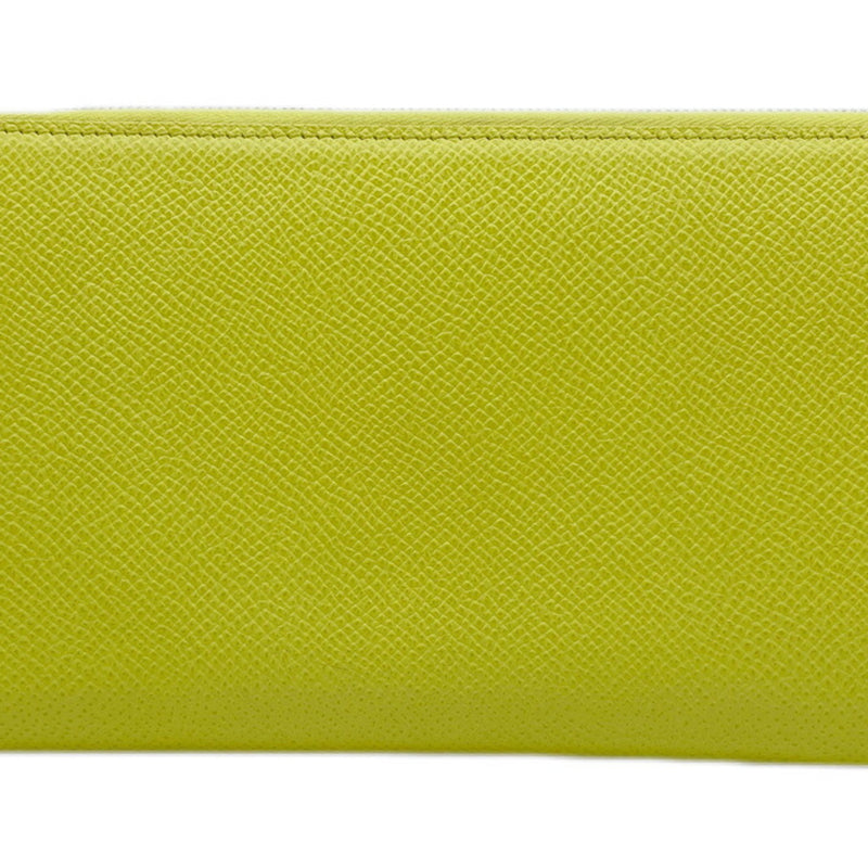 HERMES Hermes Azap Long Silk In Epson Souffle Yellow Q Stamp 2013 Wallet Accessory Ladies Men